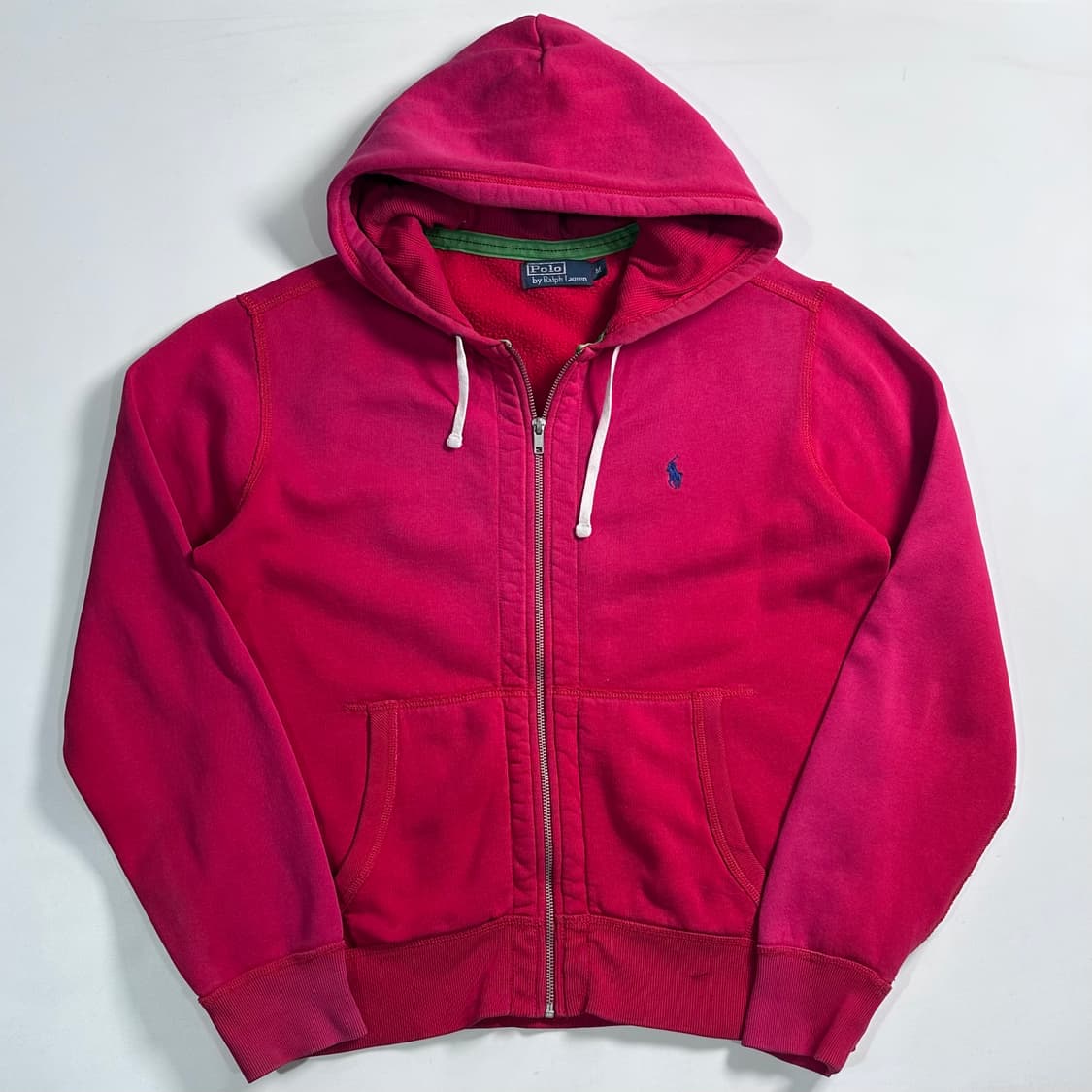 폴로 랄프로렌 레드 페이디드 후드집업 상품이미지1