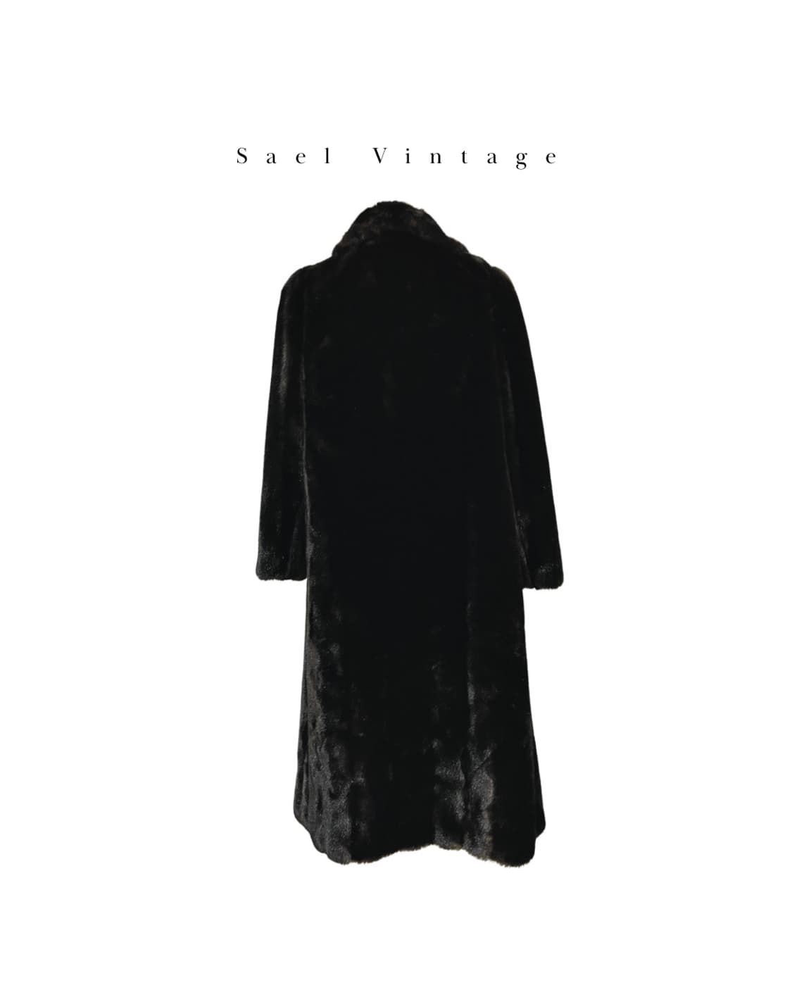 올드머니 블랙 롱 퍼 코트 (USA) 상품이미지4