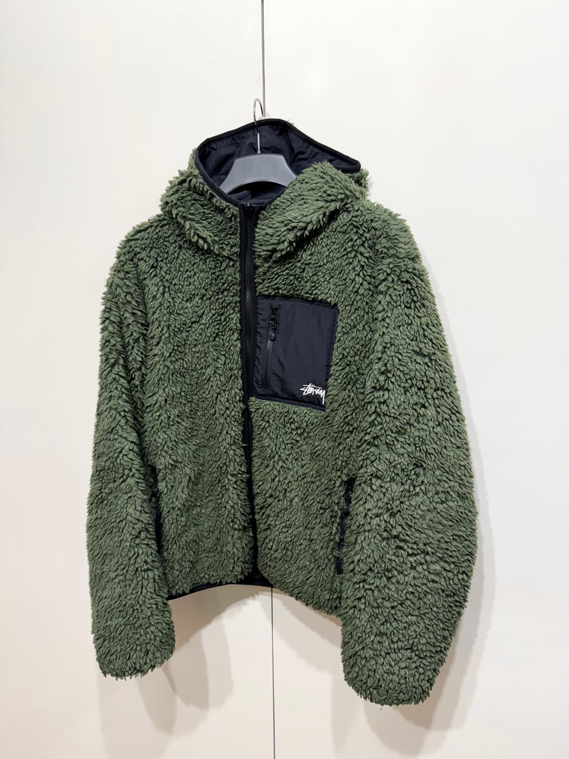 Stussy 스투시 쉐르파 자켓 올리브 상품이미지1