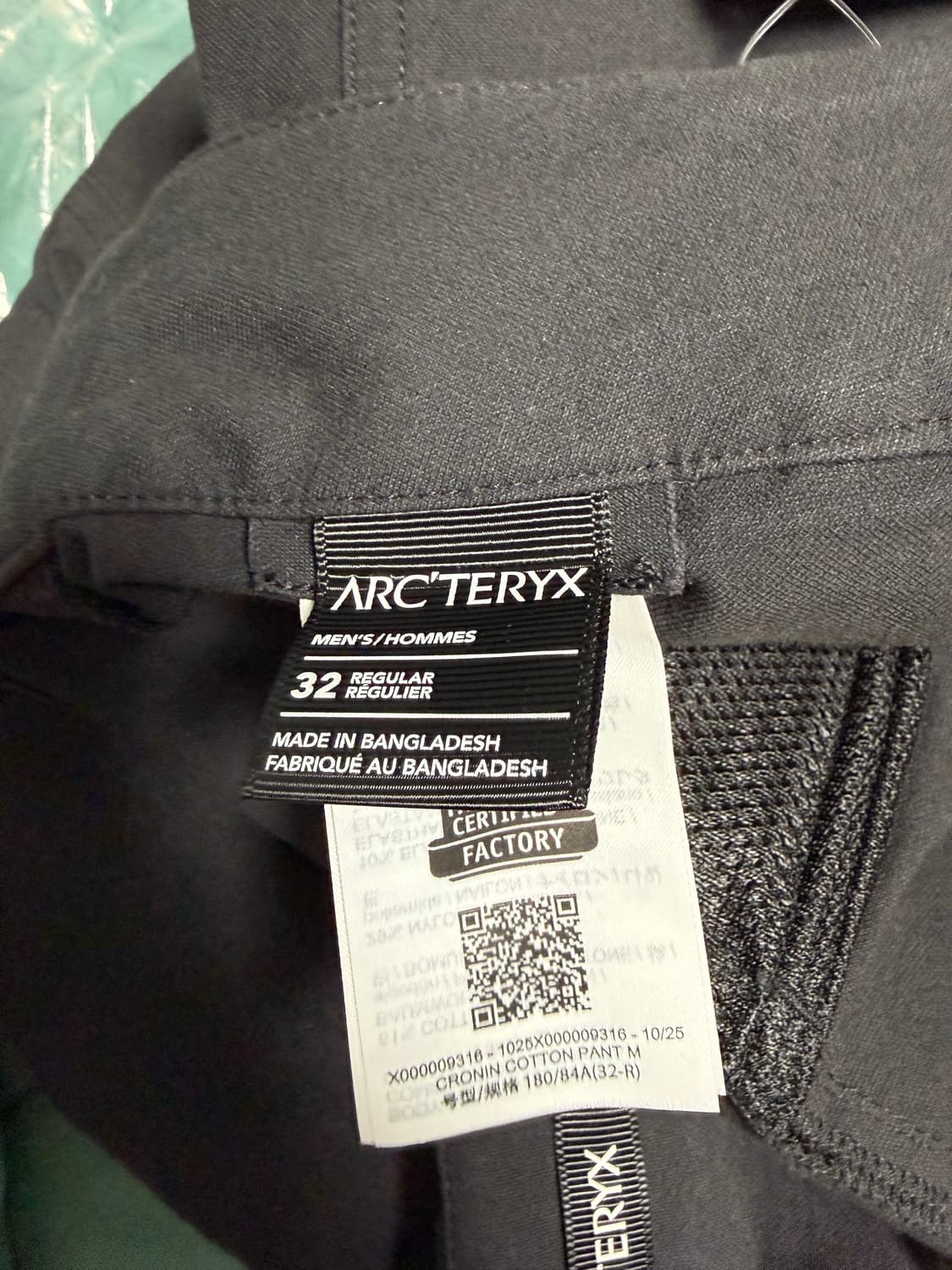 아크테릭스 크로닌 코튼팬츠 32 R 상품이미지4