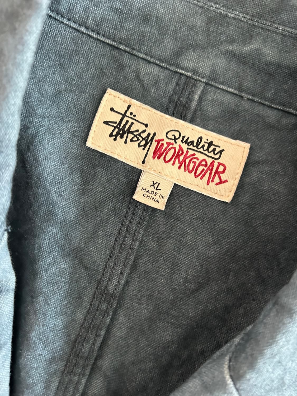 [XL] 스투시 워크기어 더블브레스티드 캔버스 블레이저 자켓 상품이미지3