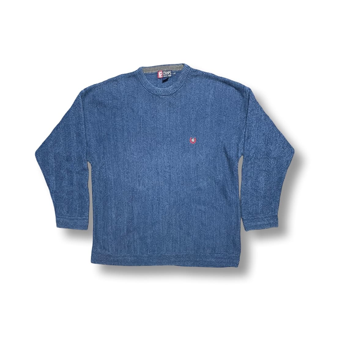 [L] CHAPS 챕스 빈티지 헤링본 패턴 니트 오버사이즈 상품이미지1