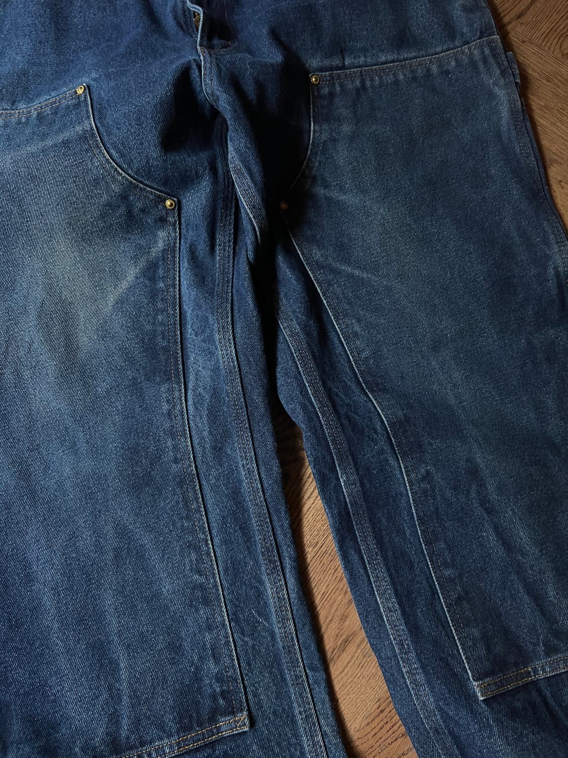 [36]칼하트 USA 빈티지 페이딩 더블니 데님팬츠 상품이미지4