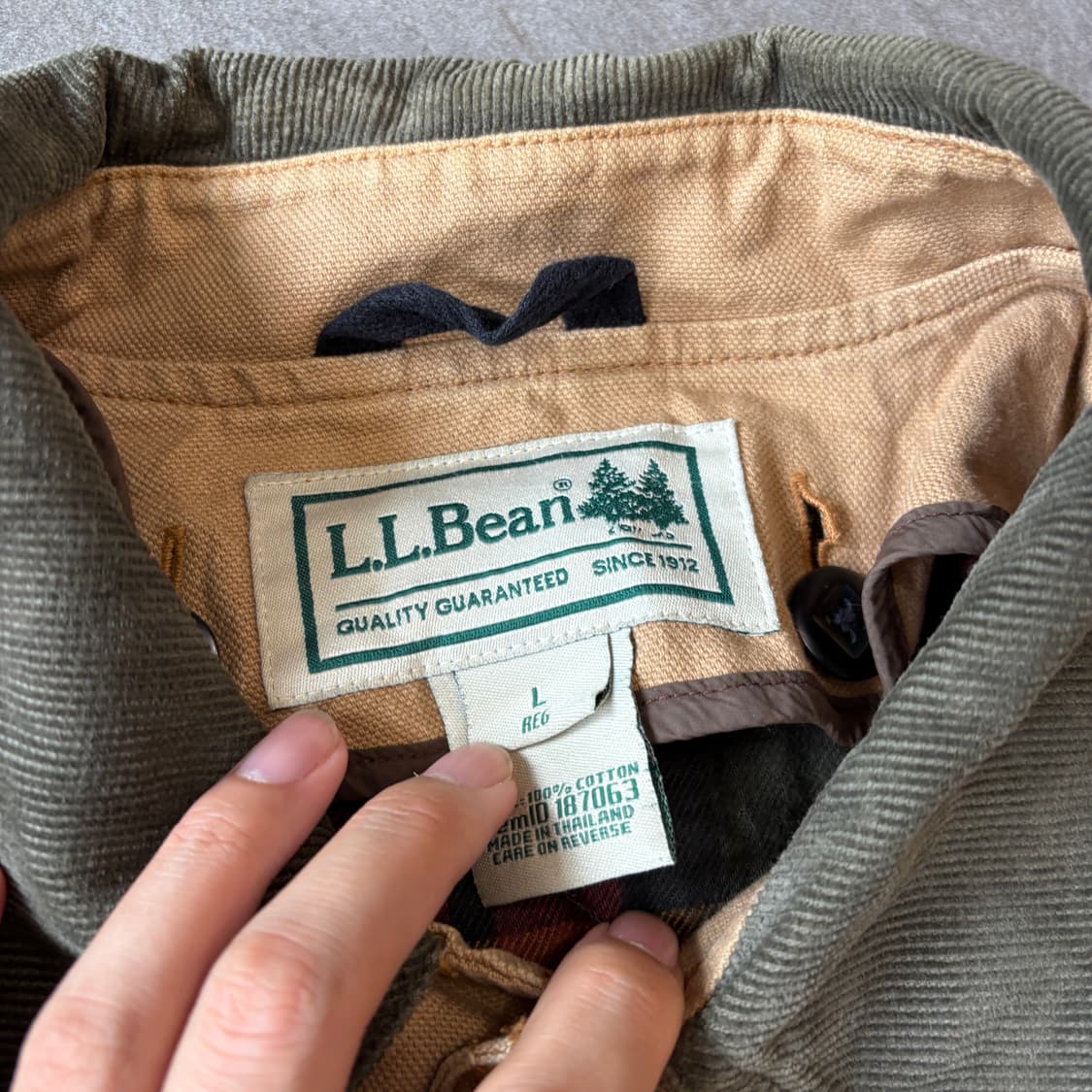 L.L.bean 정품 엘엘빈 다크 베이지 헌팅 자켓 상품이미지5