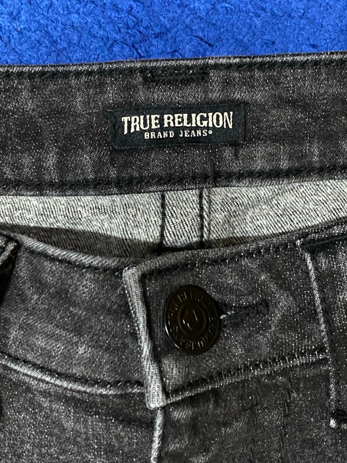 TrueReligion 트루릴리젼 블랙 워싱 데님 바지 28 상품이미지3