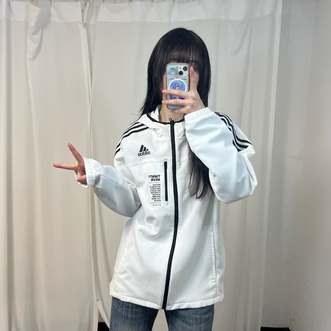 Adidas white windbreaker 상품이미지2