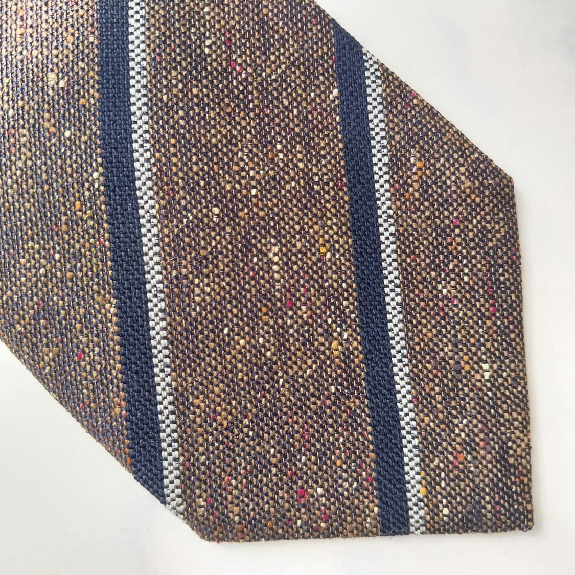 에스티듀퐁 넥타이 브라운 스트라이프 8.2cm A+등급 K2205 상품이미지7