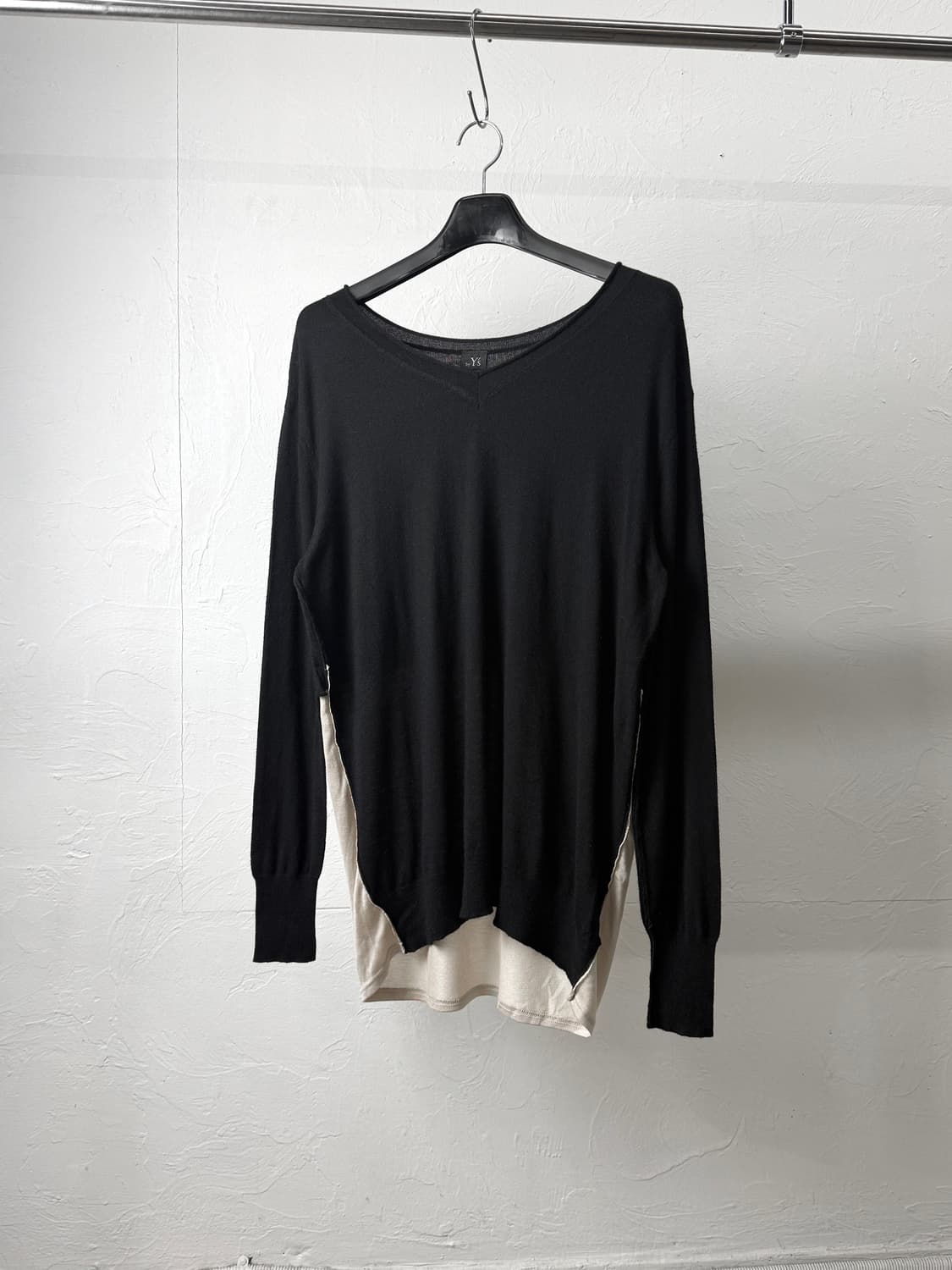 요지 야마모토 레이어드 캐시미어 니트 상품이미지1