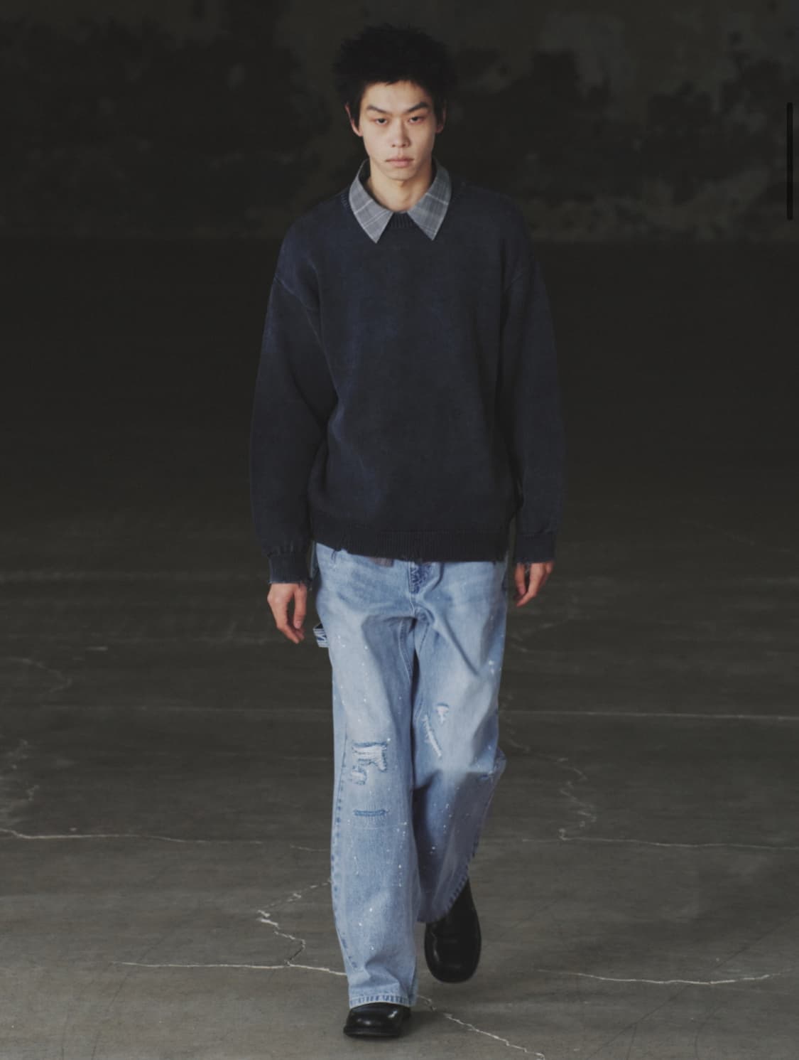 인사일런스 스톤 워시드 풀오버 WASHED NAVY L사이즈 상품이미지3