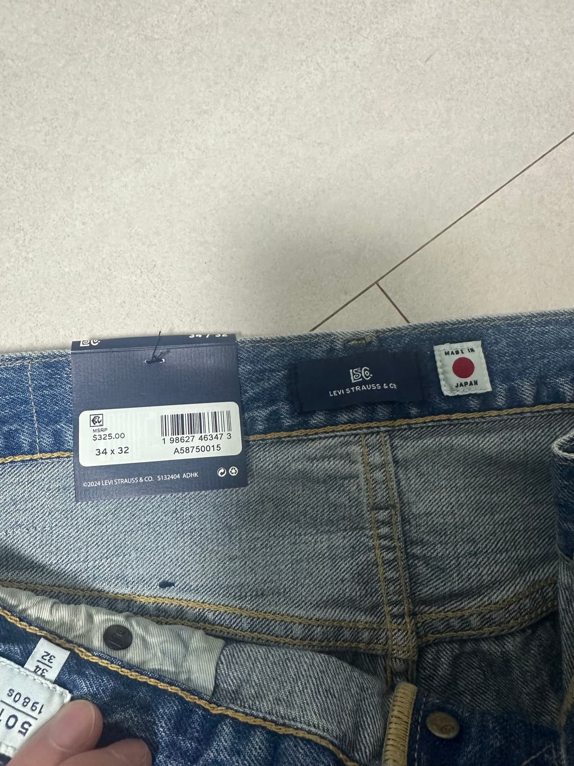 리바이스 블루탭 1980 501 새상품 판매해요 상품이미지3