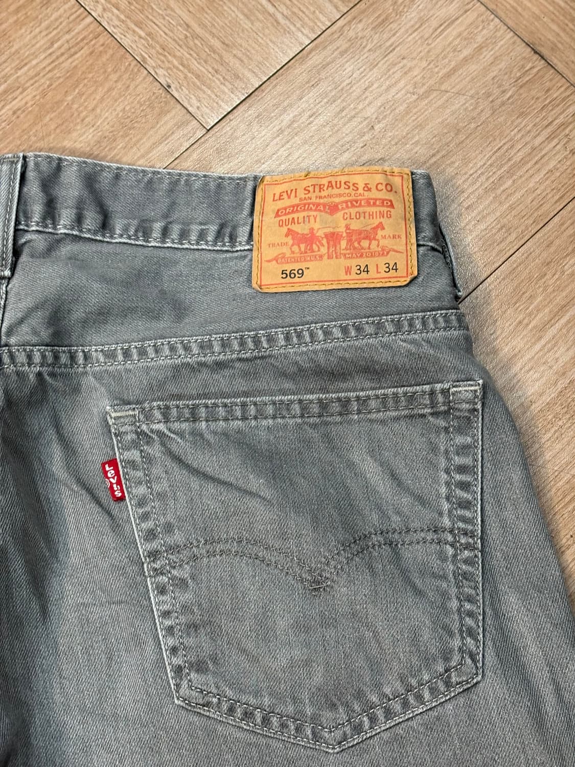 [34] 리바이스 569 그레이 와이드진 배기핏 상품이미지3