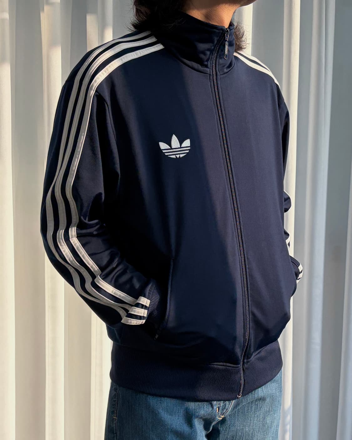 [XL]아디다스 구형 파이어버드 네이비 트랙탑 져지 상품이미지1