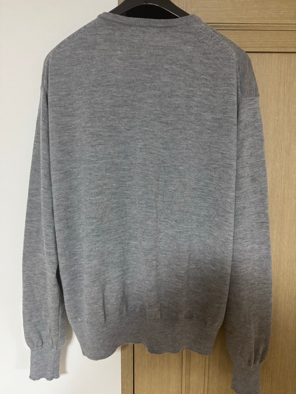 [4사이즈 새상품]25SS 오라리 하드 트위스트 캐시미어 가디건 탑그레이 상품이미지4