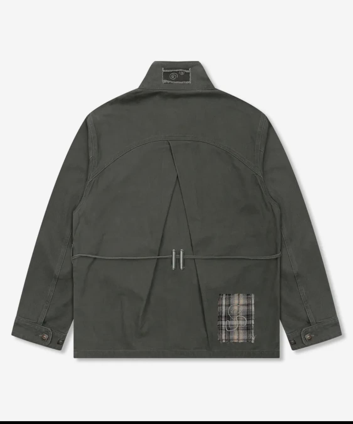 루나키후 체크 배색 워싱 코튼자켓 상품이미지4