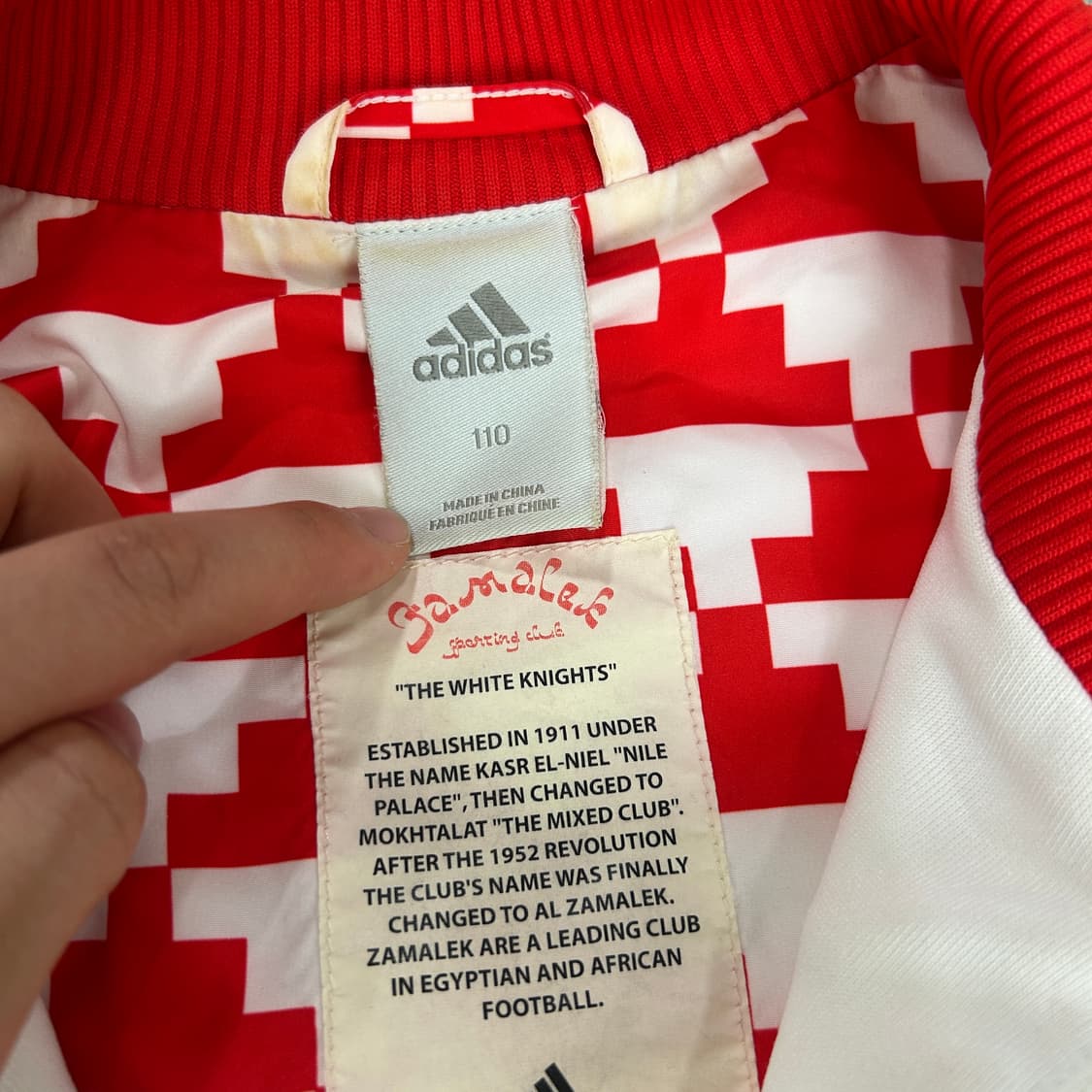 아디다스 화이트/레드 집업  상품이미지2