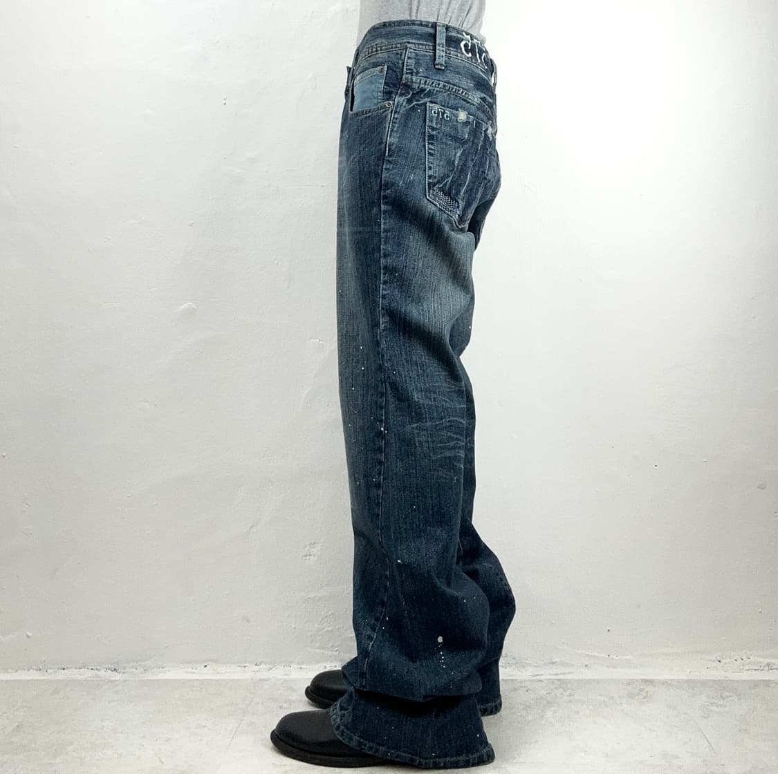 Paint Splatter Flare Denim Jeans 상품이미지3