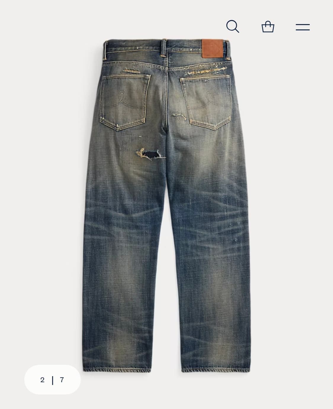 RRL 26SS 빈파포 에이버리 진 32X32 상품이미지2