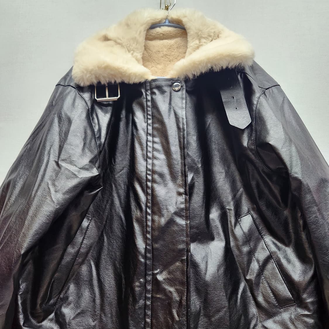 퍼카라 에코 무스탕 오버핏 가죽 자켓 XL 상품이미지2
