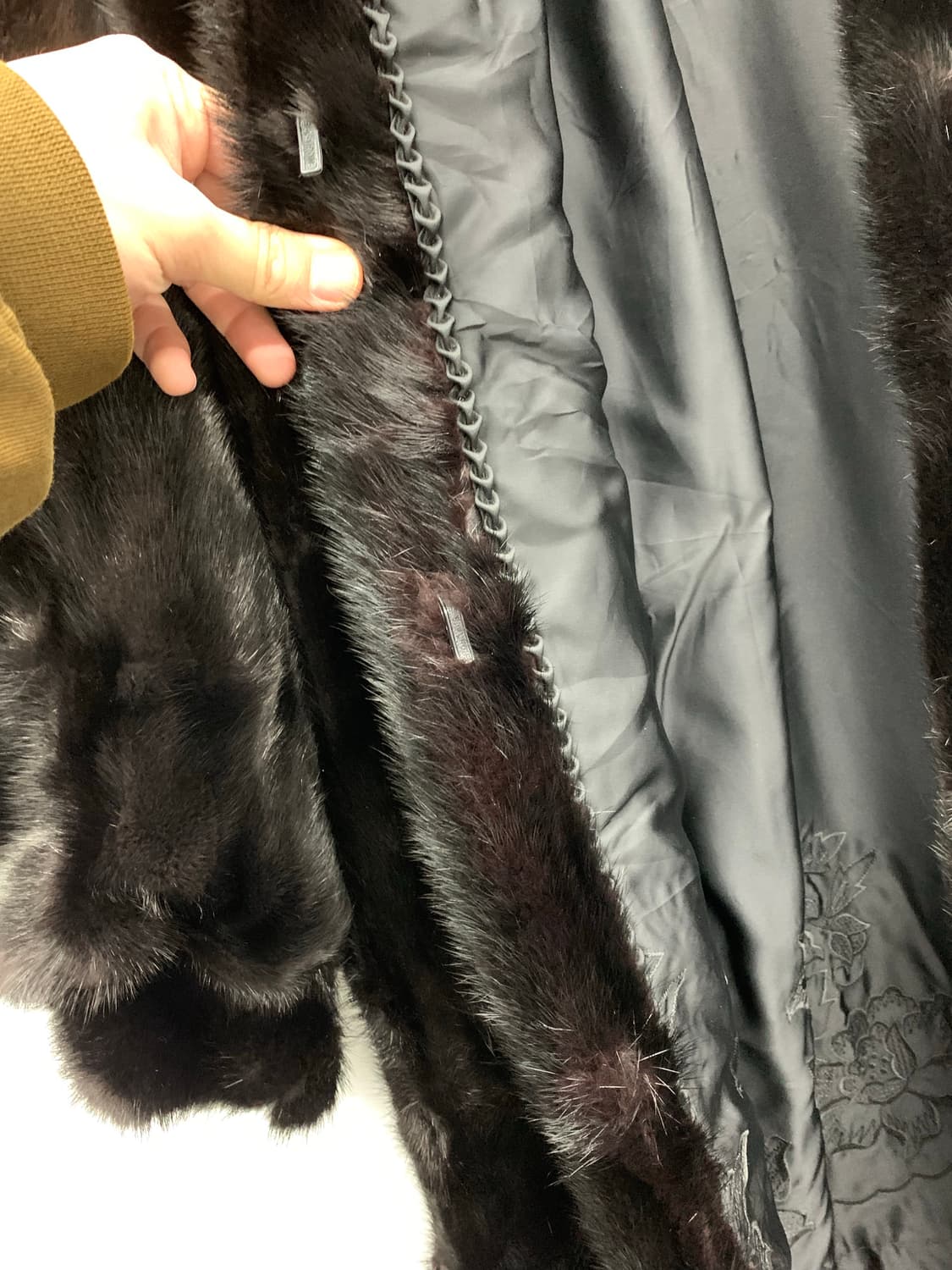 사가 밍크 블랙 코트 상품이미지7