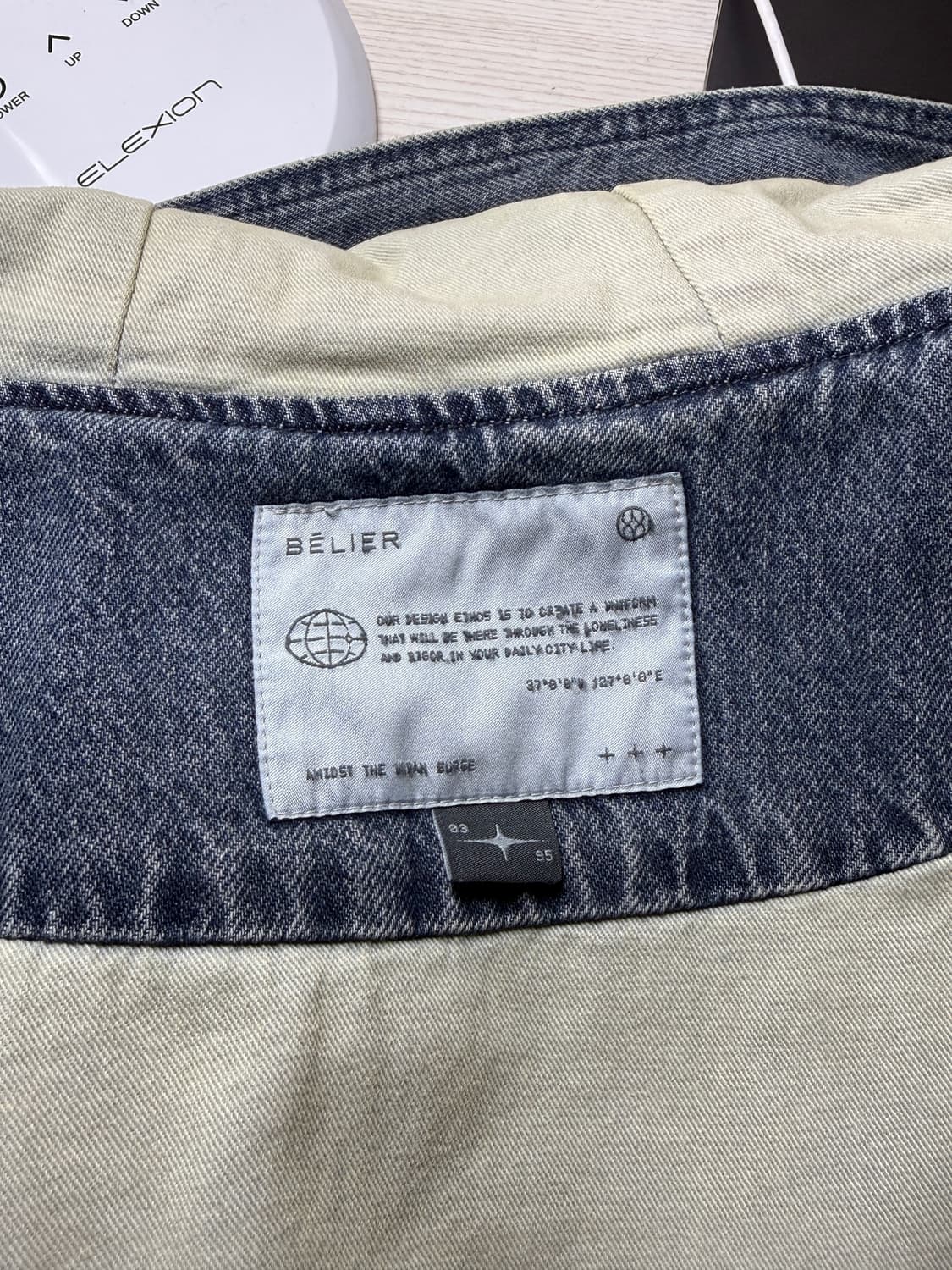 벨리에 자켓 가르송 데님 후디 점퍼 - 빈티지 인디고 95 (or교환) 상품이미지6