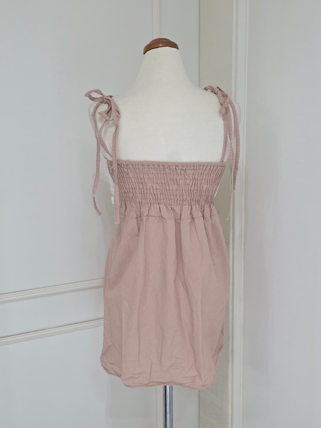 빈티지)페어리계 히메갸루 화이트 핑크 빅리본 원피스셔츠볼레로 코디세트 상품이미지6