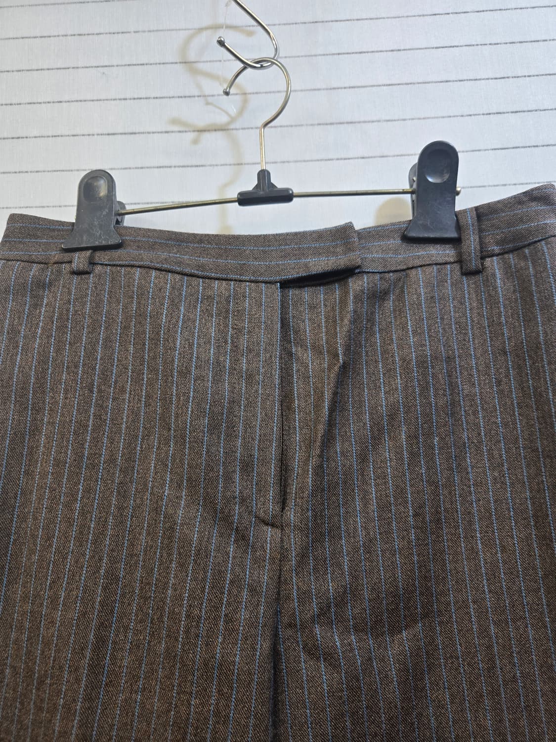 SjSJ SJSJ 체크 롤업 반바지 브라운 상품이미지2