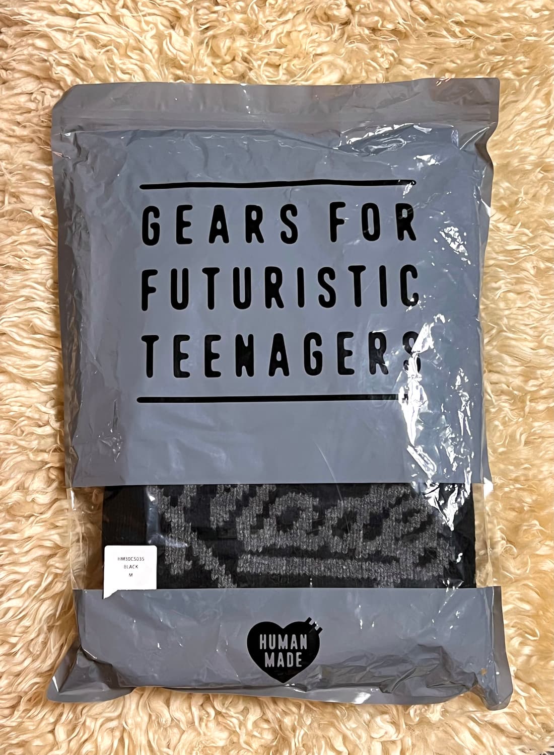 미시착 새상품)) 휴먼메이드 니트 블랙 M 상품이미지5