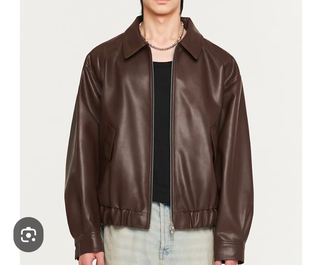 도프제이슨  심플한 레더 자켓XL 상품이미지1