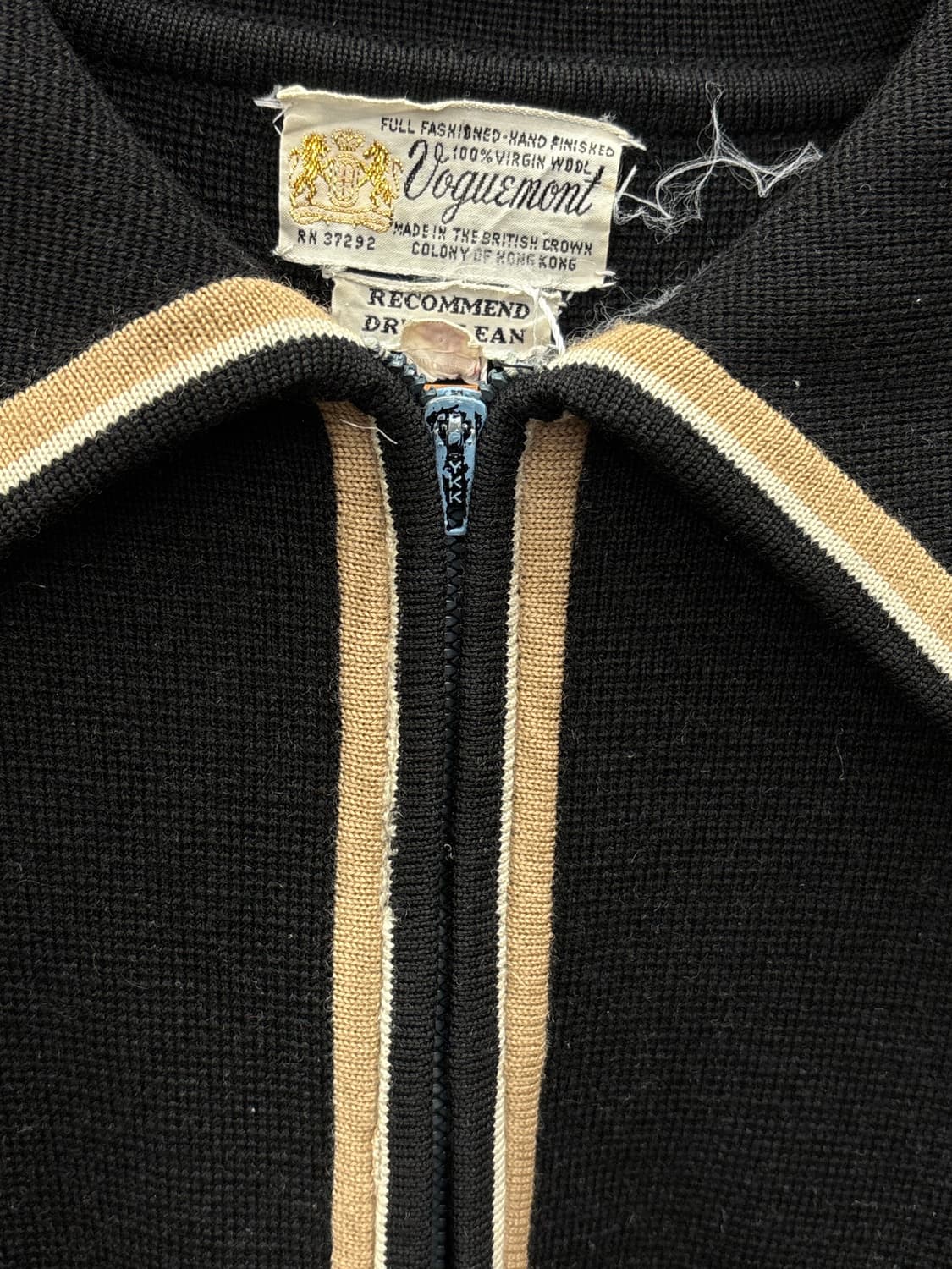 60's Hongkong Made 버진 울 집업 상품이미지7