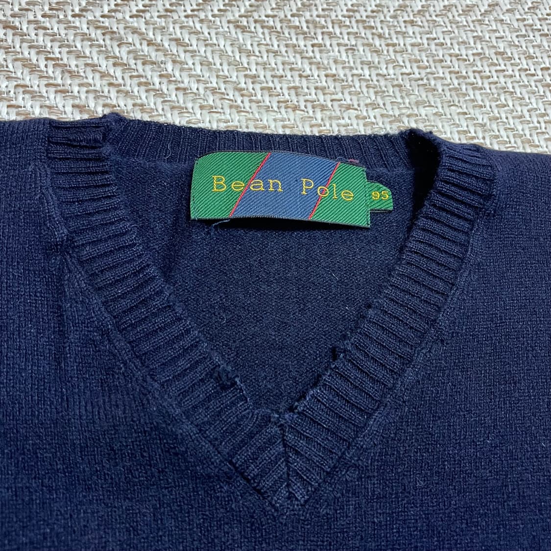 [정품] 빈폴 네이비 화이트로고 니트[ 95 ] 상품이미지5
