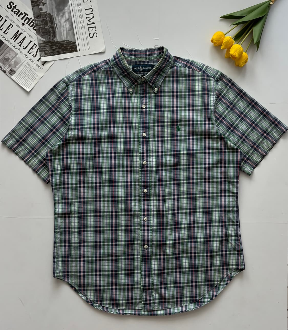 Polo 폴로랄프로렌 타탄 체크 반팔 셔츠 상품이미지2