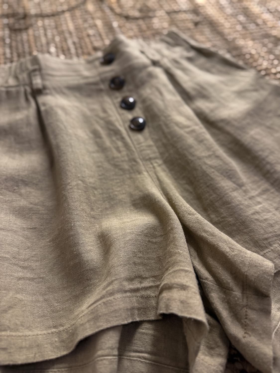 Linen Wood Button Short Pants 0126 상품이미지4
