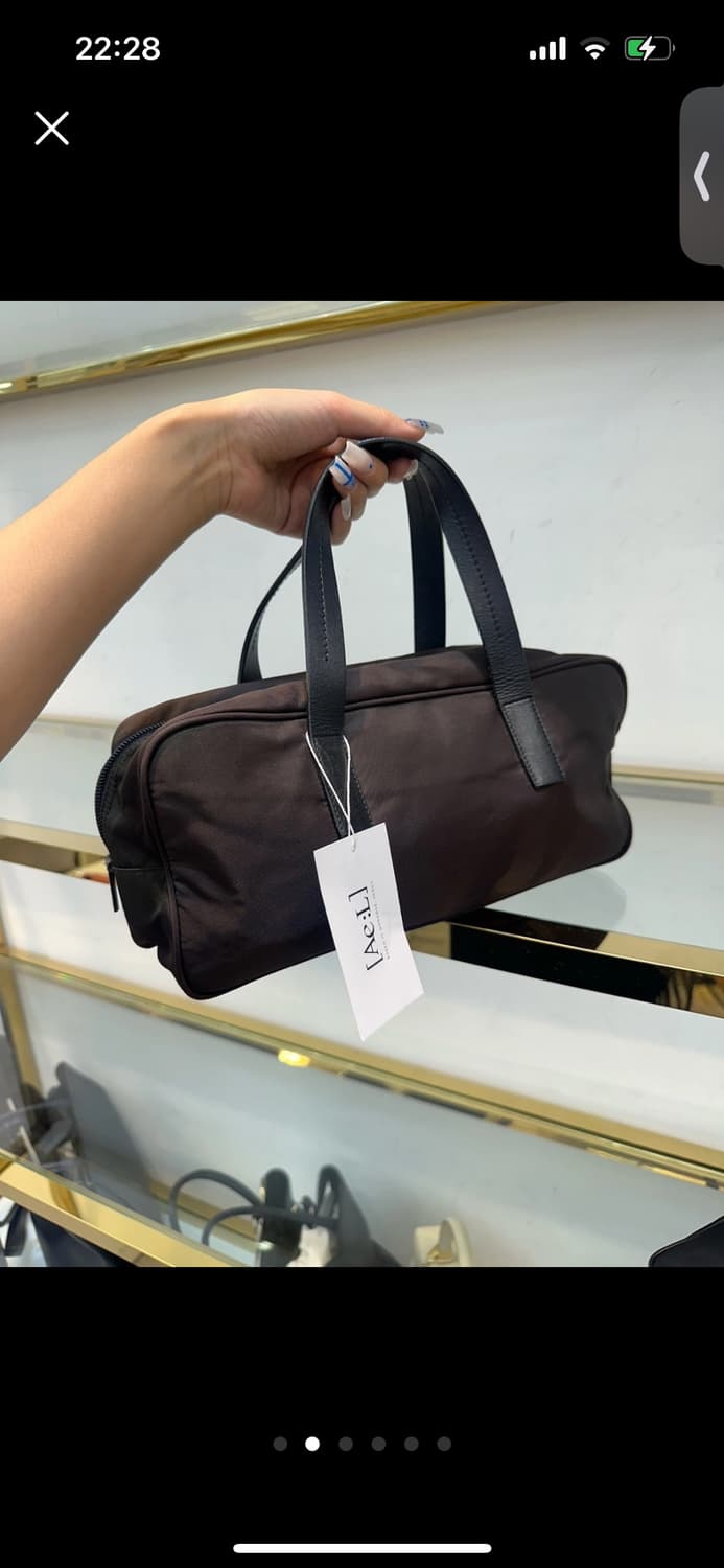 프라다 포코노 볼링백 브라운 상품이미지2