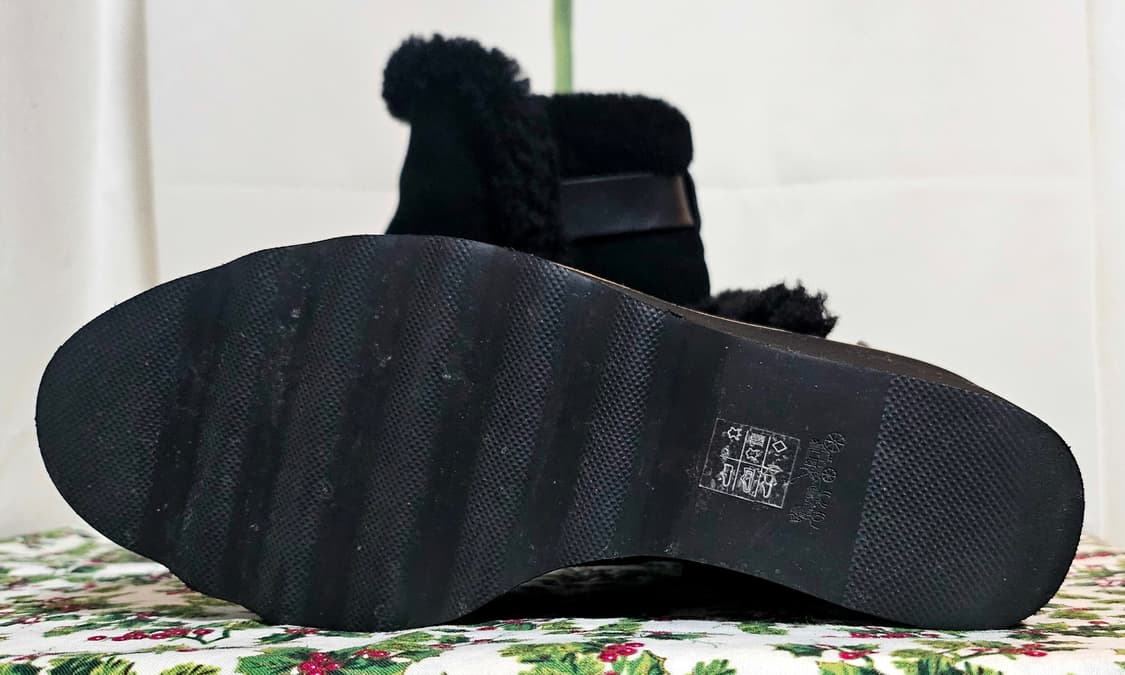 COACH 코치 블랙 스웨이드 퍼 앵클부츠 상품이미지2