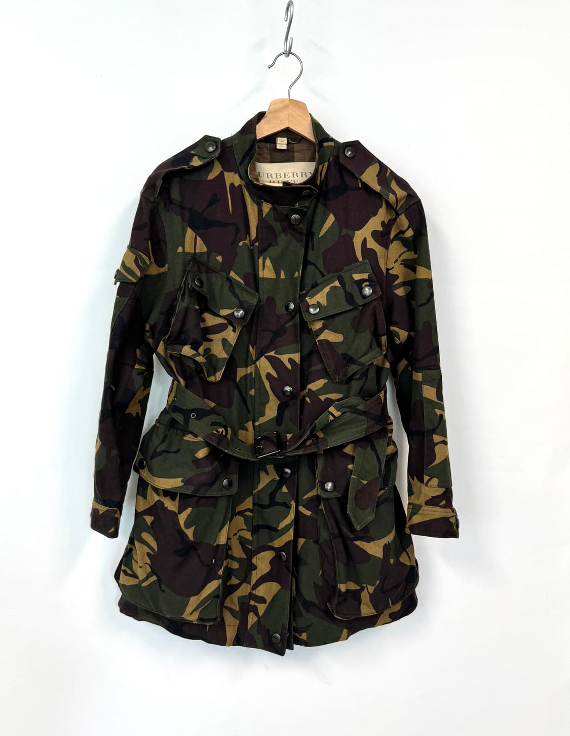 BURBERRY BRIT 버버리 브릿 카모플라주 패턴 벨티드 코트 40 상품이미지2