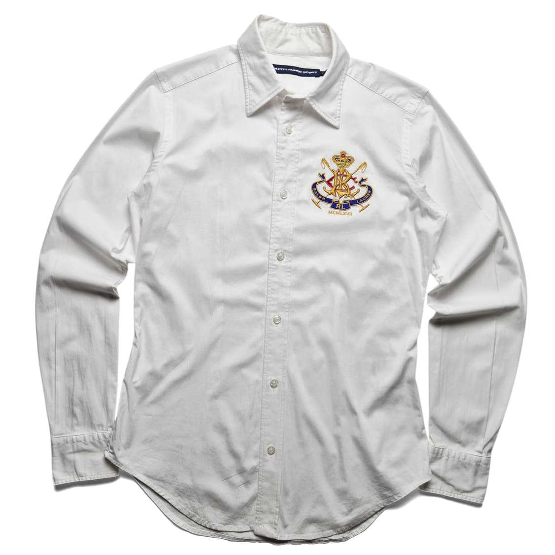 [S] 폴로 랄프로렌 크레스트 로고 포를린 셔츠 화이트 상품이미지1