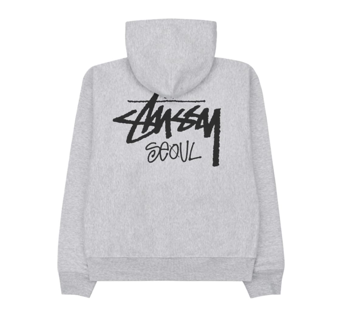 스투시 스탁 서울 후드집업 에쉬 헤더 2023 상품이미지2