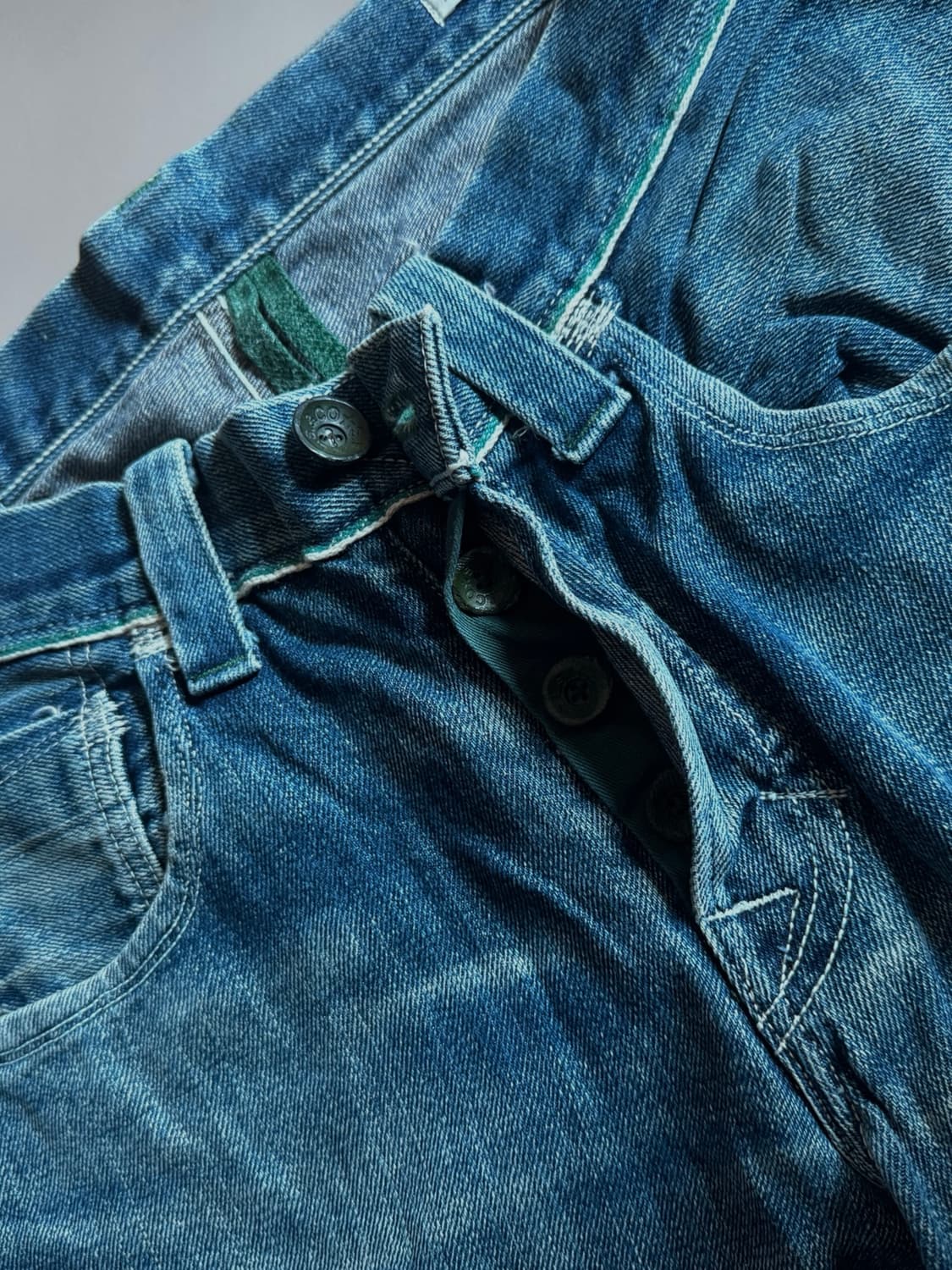 Levi's Premium 재팬 라인 아카이브 그린 배색 스트레이트 데님 상품이미지3