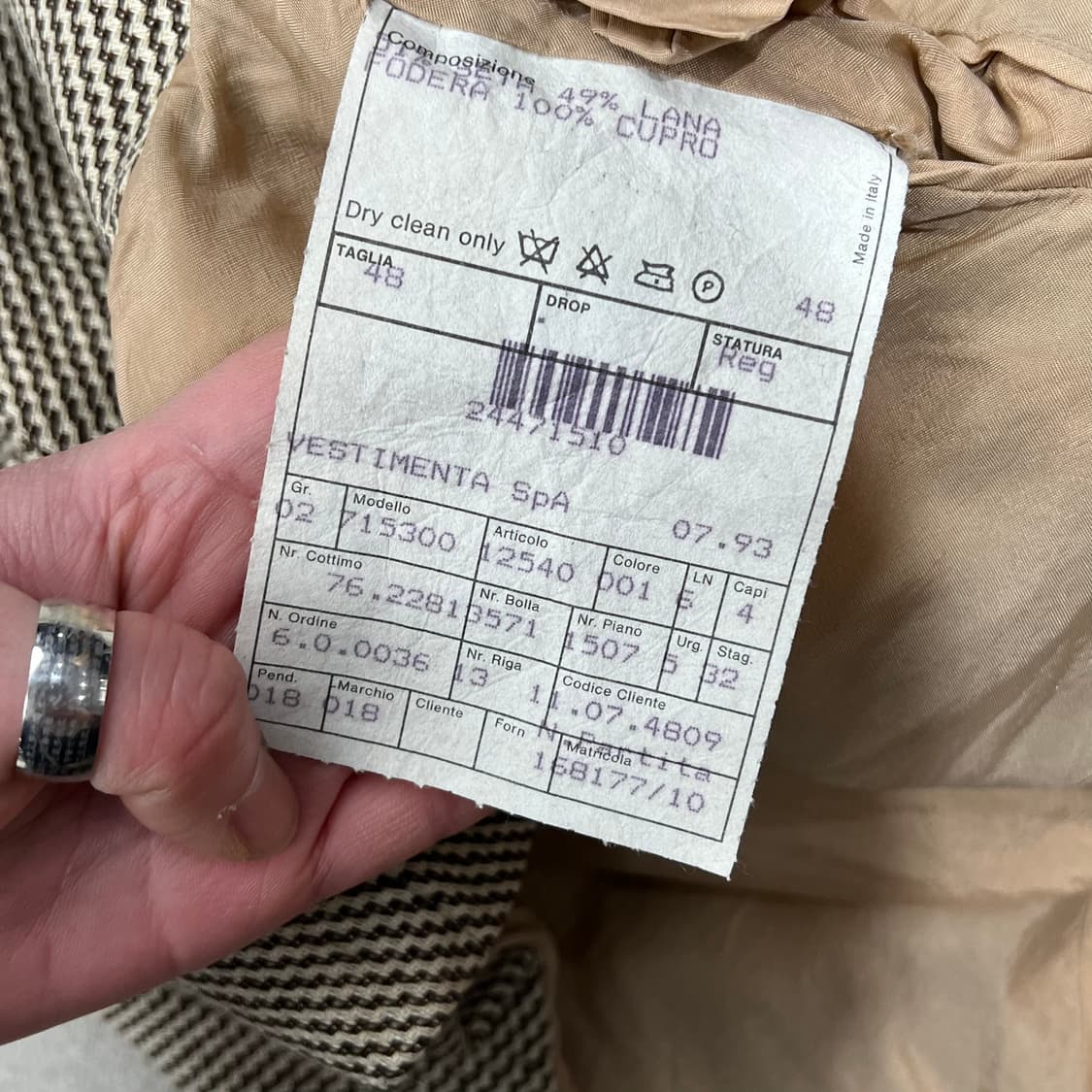 조르지오 아르마니 체크 블레이저 s09680 상품이미지8