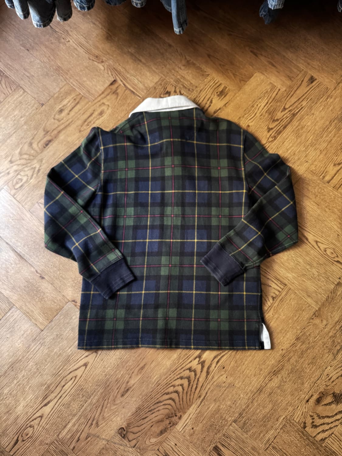 [S]폴로 랄프로렌 RL 폴로팀 블랙와치 체크 럭비 티셔츠 상품이미지7