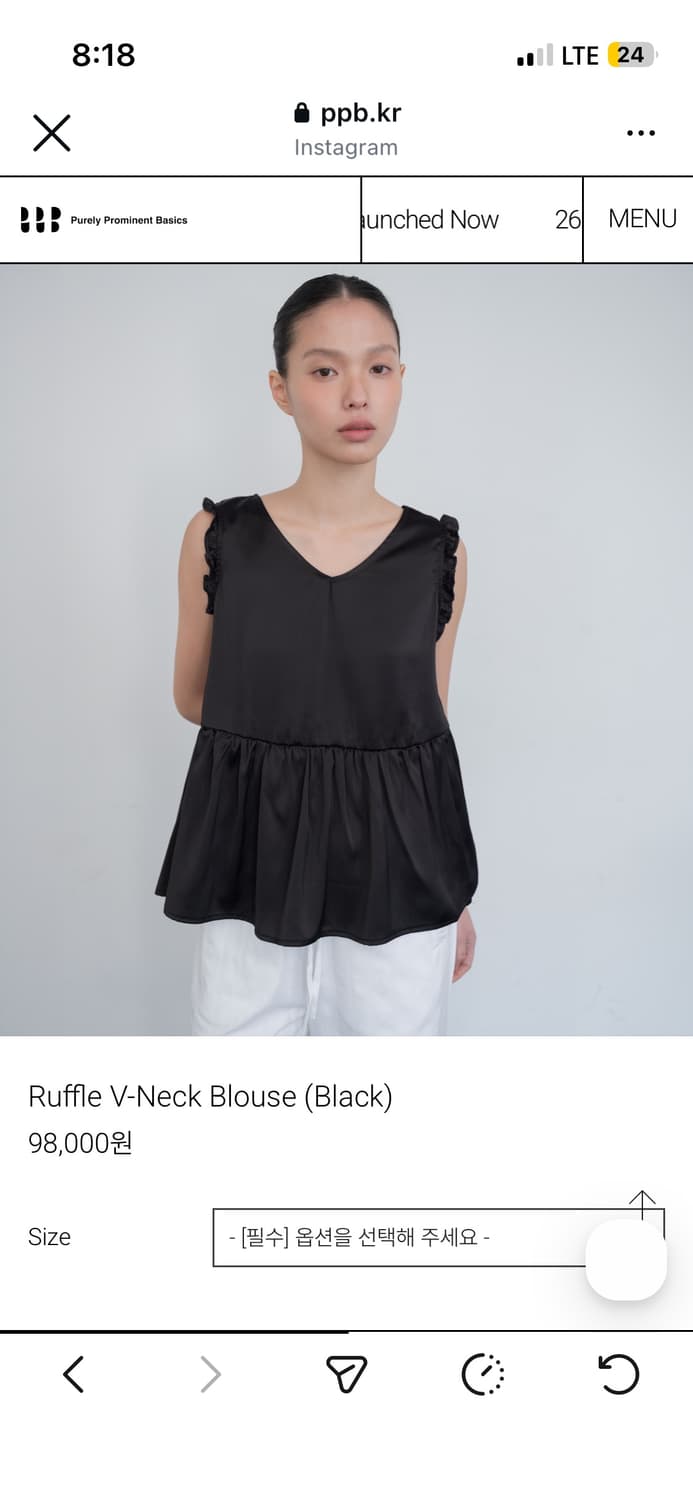 [ PPB ] Ruffle V-Neck Blouse 상품이미지1