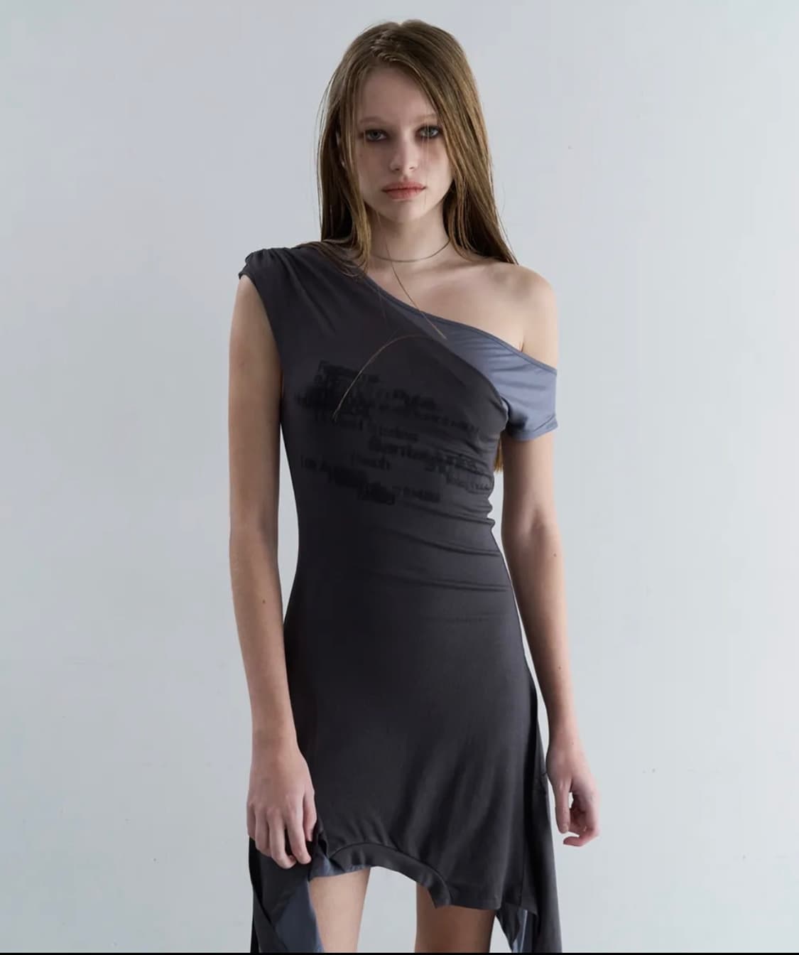 오디너리 홀리데이 언밸런스 언발란스 오프숄더 원피스  상품이미지1