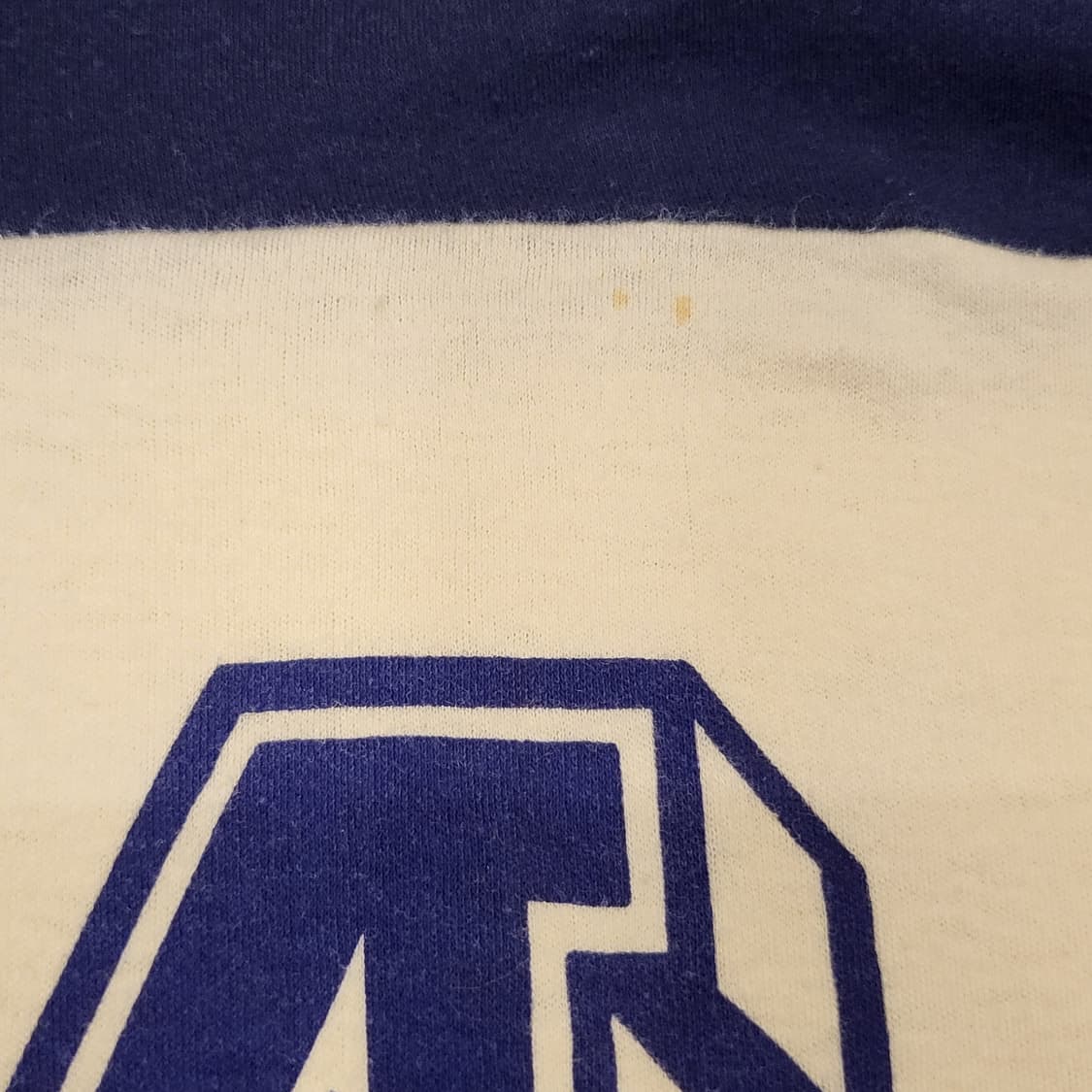 80s 미국빈티지 블루 코튼 9부 티셔츠 상품이미지5