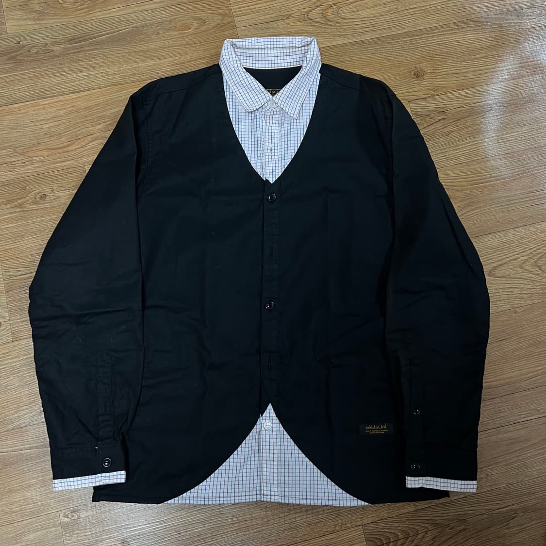 프라그먼트 네이버후드 페이크 레이어드 가디건 셔츠 상품이미지1