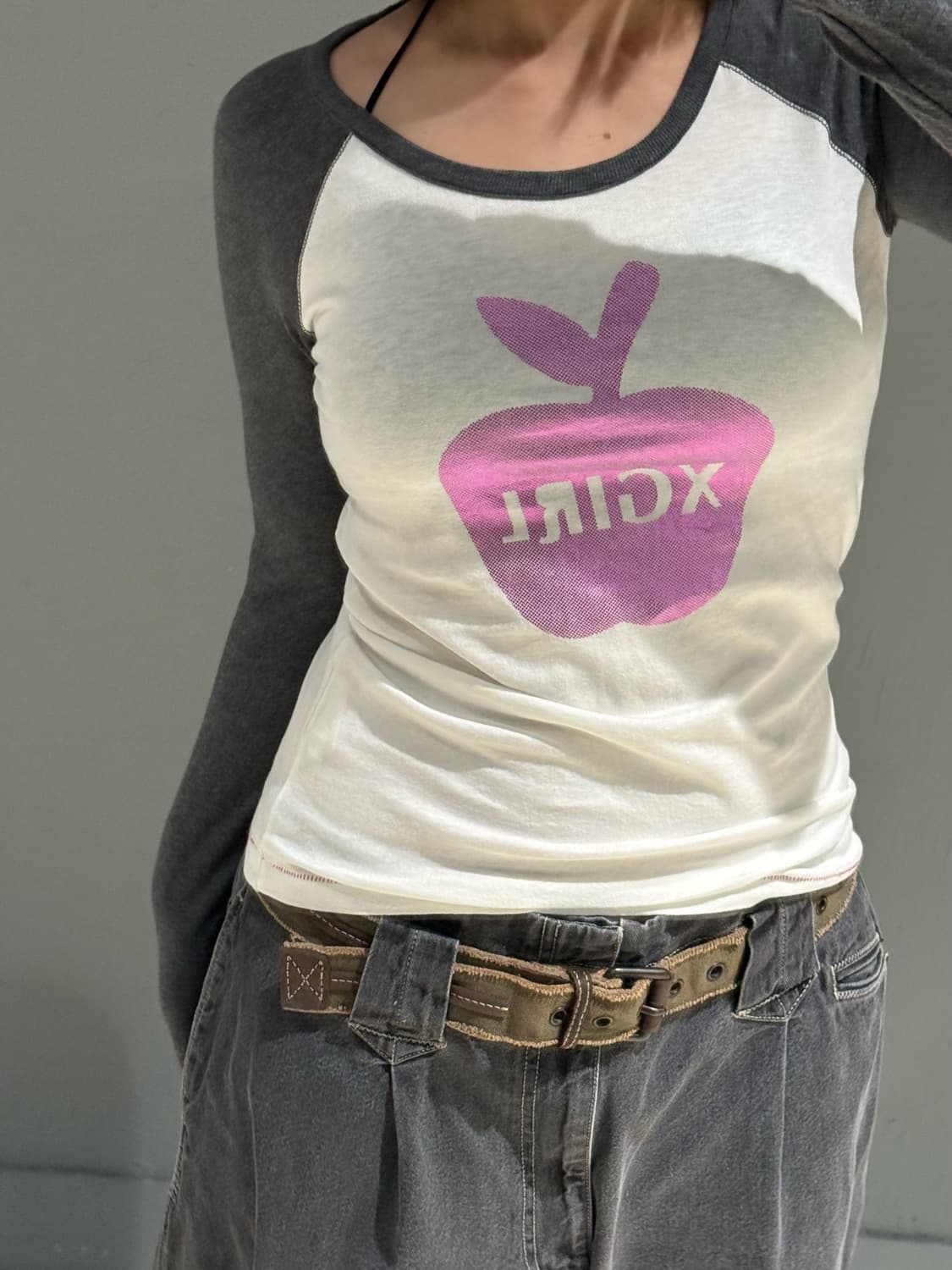 X-girl apple point long sleeve 상품이미지2