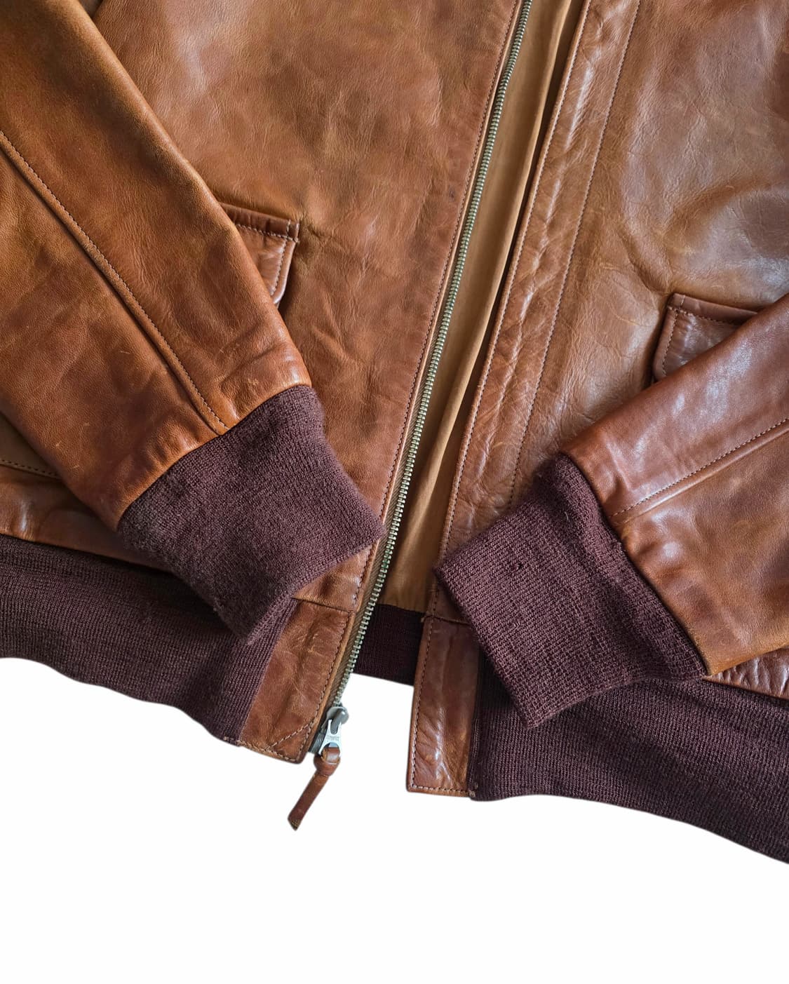 페로우즈 러셋브라운 말가죽 A-2 자켓 40 상품이미지6