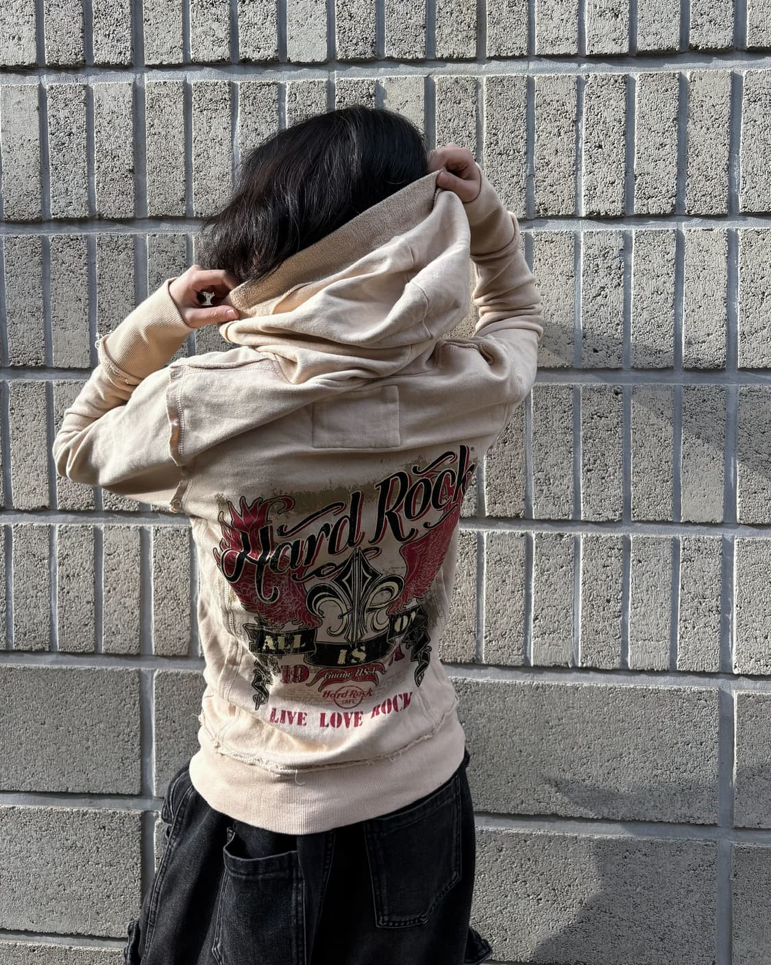 하드 락 카페 프린팅 후드집업 상품이미지2