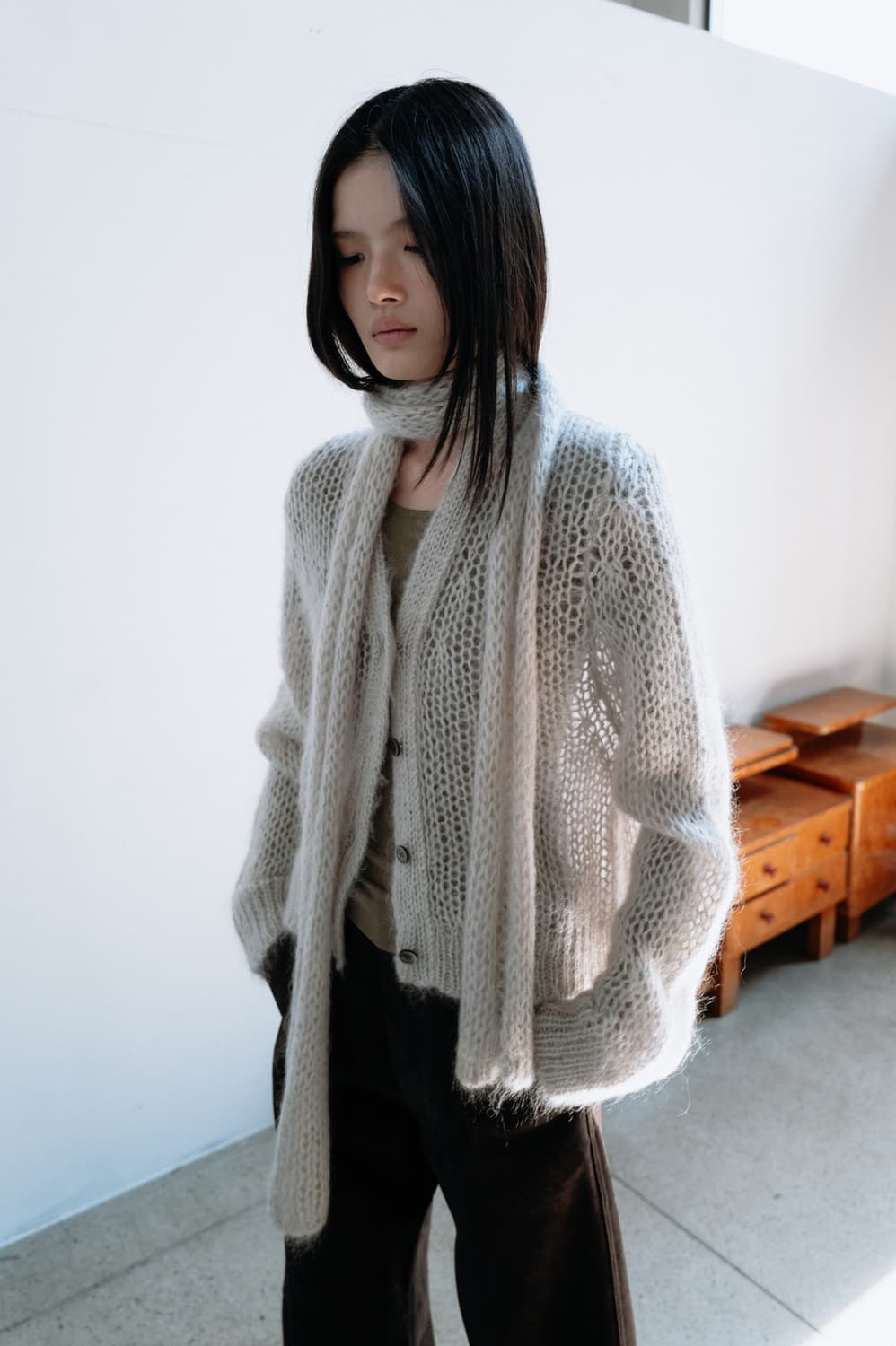 모노하 Mohair short cardigan 상품이미지3