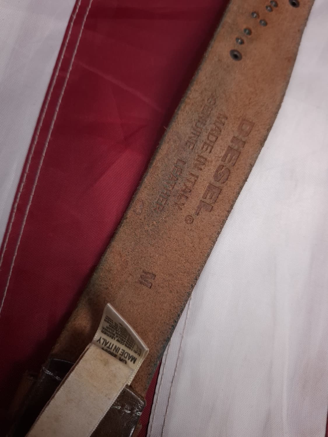 오리지날 이태리제조 디젤 리얼레더 벨트 상품이미지6