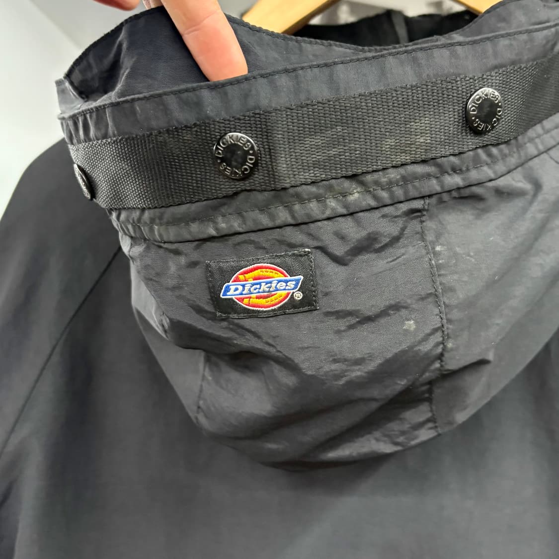 (M) 디키즈 블랙 후드 바람막이 자켓 상품이미지4